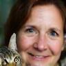 Pauline Griffiths with Mittens the cat