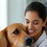 Priya Sharma with Lucky the retriever